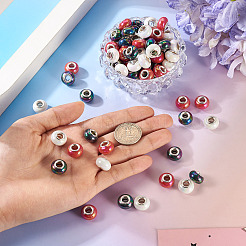 150шт европейские бусины из непрозрачной смолы&nbsp;RESI-TA0004-72B