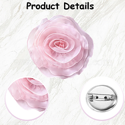 1 шт. броши-цветы из полиэстера&nbsp;JEWB-CN0001-08C