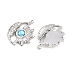 Подвески из нержавеющей стали 304 со стразами&nbsp;STAS-Z166-24P-12