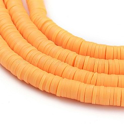 Плоские круглые бусины из глины ручной работы полимерные&nbsp;CLAY-R067-6.0mm-15