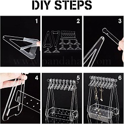 Вешалка для пальто съемные акриловые серьги-дисплеи&nbsp;EDIS-PH0001-48