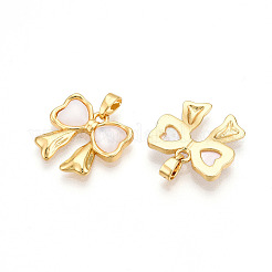 Подвески из латуни из натуральных ракушек&nbsp;KK-N257-49G