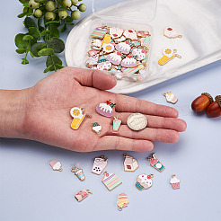 64 шт. 16 стильные подвески из светлого золотого сплава с эмалью&nbsp;ENAM-FW0001-06