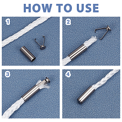 10 шт. съемных фиксаторов для конца шнура из сплава&nbsp;FIND-CP0003-50