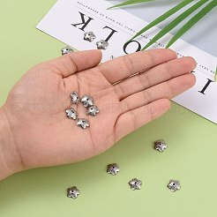 Бусины-цветы из нержавеющей стали 304 с одним лепестком&nbsp;STAS-E083-03P