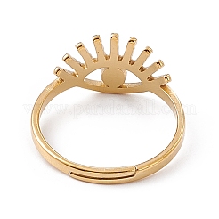 Ионное покрытие (ip) 201 нержавеющая сталь сглаз регулируемое кольцо для женщин&nbsp;LS-RJEW-K238-13G