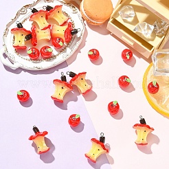 20 шт. 2 стиля подвески из смолы в виде яблока&nbsp;RESI-YW0004-67