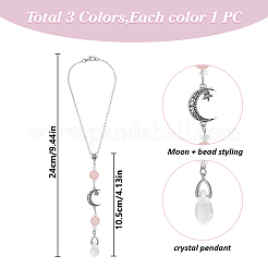 3 шт. подвесные украшения из стеклянного сплава&nbsp;HJEW-DR00165