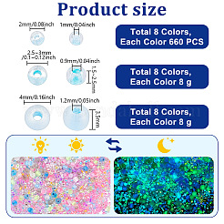 24 стиль светящиеся стеклянные бусины&nbsp;SEED-PH0001-72