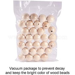 Незаконченные деревянные бусы&nbsp;WOOD-PH0008-17