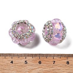 Акриловые бусины-рондели со стразами&nbsp;OACR-S048-02I