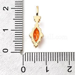 Латунь стекло кулоны&nbsp;LS-KK-U061-20G-04