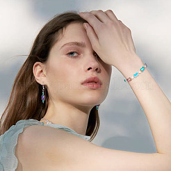 100шт 10 цвета гальванические стеклянные бусины&nbsp;EGLA-TA0013-17