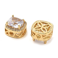 Латунные микро проложить кубического циркония бусы&nbsp;KK-D093-05G-01