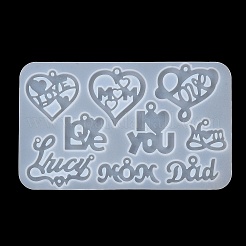 Силиконовые Молды для подвесок в форме сердца и слов «сделай сам»&nbsp;SIMO-Q001-02D