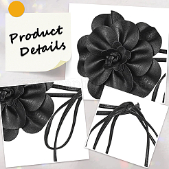 Ремни на талию из искусственной кожи с цветочным принтом для женщин&nbsp;AJEW-WH20816-058A