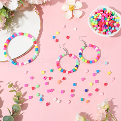 10 прядь бусины из полимерной глины ручной работы&nbsp;CLAY-SC0002-49