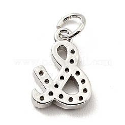 Латунные микропаве прозрачные подвески с фианитом&nbsp;KK-E015-27P