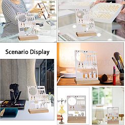 Прозрачные акриловые витрины для ювелирных изделий&nbsp;EDIS-WH0034-01