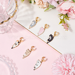 6 шт. 6-х цветный эмалированный сплав стетоскоп подвесные украшения&nbsp;HJEW-SP0001-37