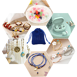 25шт прямоугольные бархатные мешочки с завязками&nbsp;TP-BBC0001-04A-01