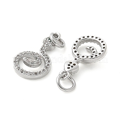 Латунные микро проложить кубического циркония подвески&nbsp;KK-U056-21P