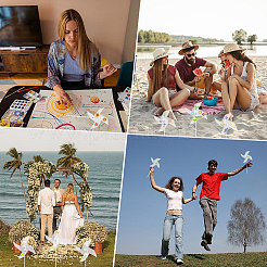 6 шт. ветряная мельница для домашних животных своими руками&nbsp;DIY-CP0013-48A