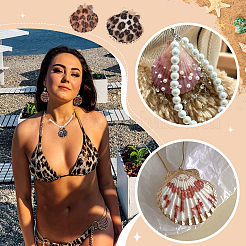 16 шт. 4-цветная аэрозольная краска и гальванические подвески в виде ракушек&nbsp;SSHEL-PH0001-35