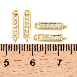 Шармы-соединители из латуни с микропаве из прозрачного кубического циркония&nbsp;LS-KK-F927-05G