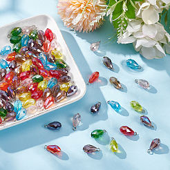 80шт 10 цвета подвески из гальванического стекла&nbsp;PALLOY-PH01794