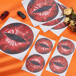 4 пара 2 стилей ПВХ наклейки на фары автомобиля&nbsp;AJEW-HY0002-38D