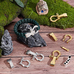 8 пакет 2 цвета сплава скобы застежки&nbsp;FIND-UN0007-85