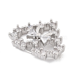 Латунные микропаве прозрачные подвески с фианитом&nbsp;LS-KK-K371-29B-P