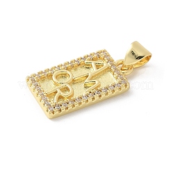 Латунные микро проложить кубического циркония подвески&nbsp;KK-P294-25G