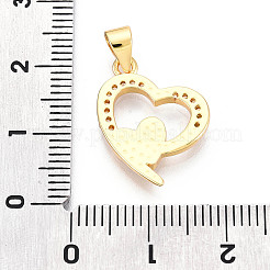 Латунные микропаве прозрачные подвески с фианитом&nbsp;KK-N268-82G