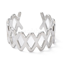 Кольца-манжеты из нержавеющей стали 304 с полым ромбом&nbsp;RJEW-D006-03P