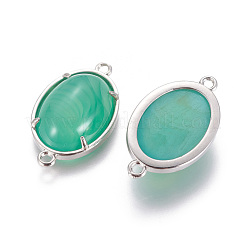 Латунные соединители звеньев натуральный агат&nbsp;G-E398-03K