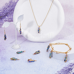 10 шт. гальванизированные необработанные натуральные кварцевые кристаллы медные подвески в обертке из проволоки&nbsp;FIND-FH0009-12A