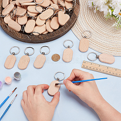 Брелки из бука&nbsp;KEYC-WH0003-22P-1