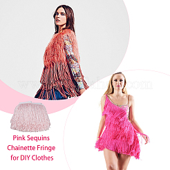 Кружевная лента из полиэстера с кисточками&nbsp;DIY-WH0430-568