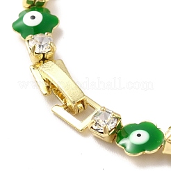 Браслет с железным клевером и квадратными звеньями&nbsp;BJEW-I300-08G