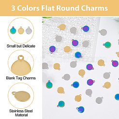 90 шт. 3-х цветные подвески из нержавеющей стали 304&nbsp;STAS-UN0046-10