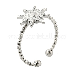 Открытые манжеты из нержавеющей стали Sun 304 для женщин&nbsp;RJEW-G338-13P