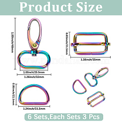 6 пакет пряжек из сплава&nbsp;AJEW-CY0001-81