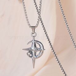 Ожерелья с подвеской из нержавеющей стали со стразами и кристаллами в виде звезды и луны&nbsp;FS-WGC8607-01