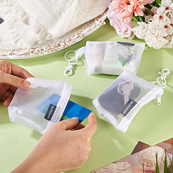 3 шт. нейлоновый сетчатый кошелек на молнии&nbsp;HJEW-TAC0107