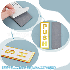 4 шт. 2 стиля самоклеящиеся акриловые дверные таблички&nbsp;AJEW-GA0006-91B