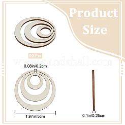 Деревянные большие подвески&nbsp;WOOD-WH0024-155A