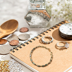 60шт 2 цвета латунные бусины&nbsp;FIND-BC0004-10