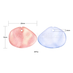 40 шт. Прозрачные стеклянные подвески&nbsp;GLAA-FS0001-15